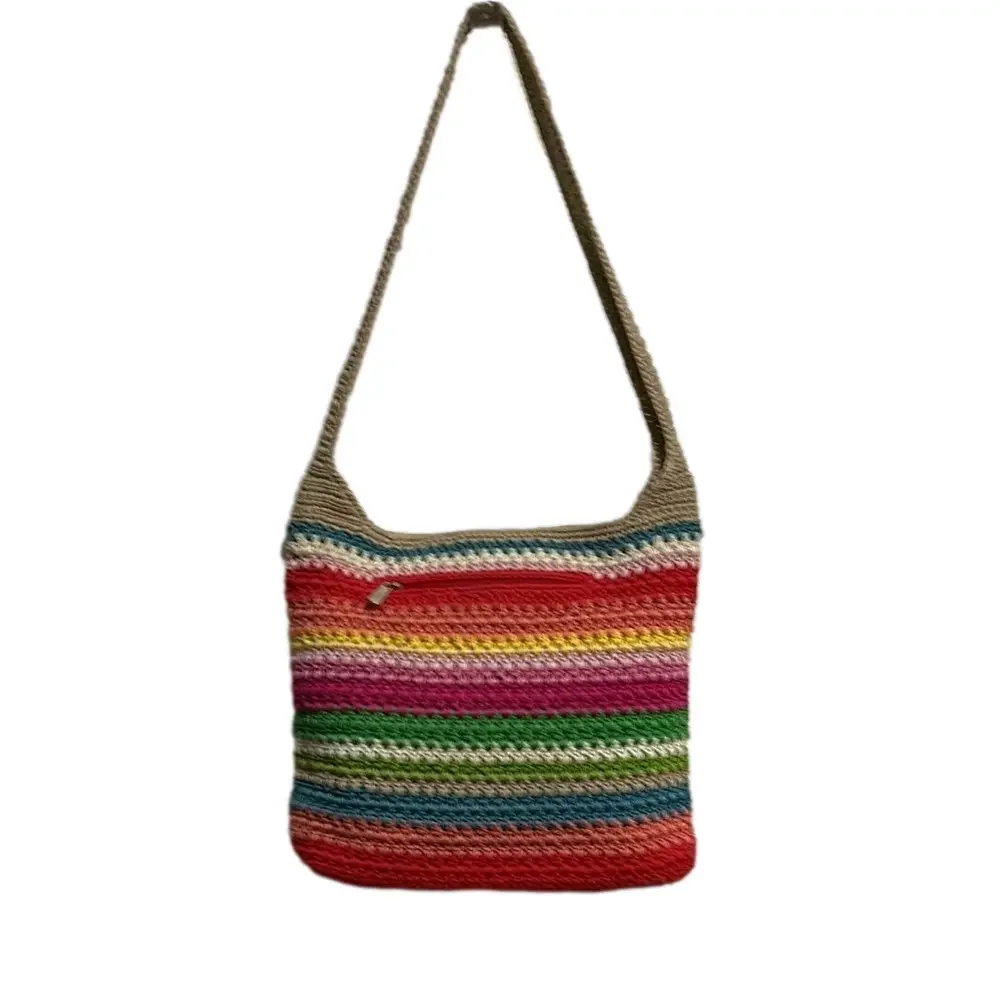 The Sak Vintage Casual Classics II Marlboro I Tote Crochet Shoulder Bag - EUC